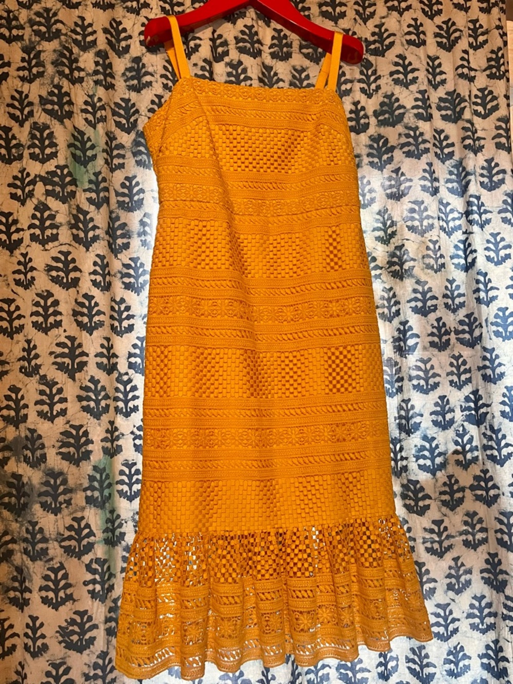 J Crew Sleeveless Crochet Knit Midi Dress - Vibrant Yellow